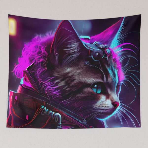 Item preview, Cyberpunk Cat designed and sold by chaoticabstract.