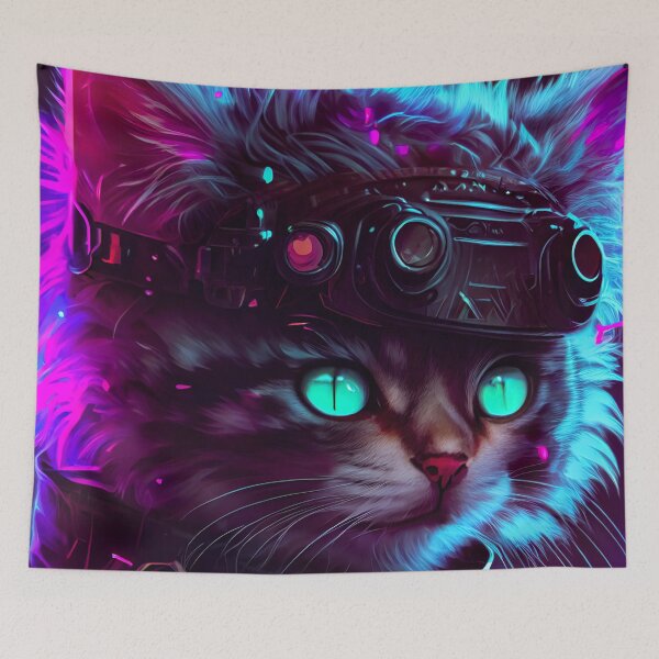 Item preview, Cyberpunk Cat designed and sold by chaoticabstract.