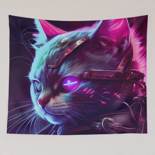 Item preview, Cyberpunk Cat designed and sold by chaoticabstract.