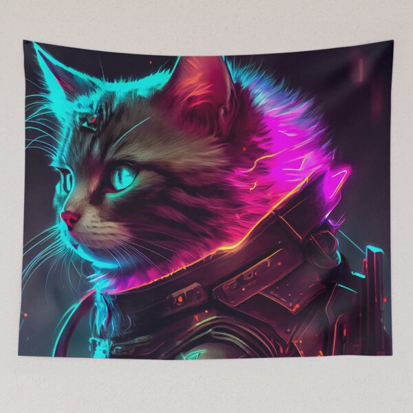 Item preview, Cyberpunk Cat designed and sold by chaoticabstract.