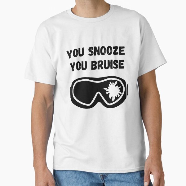 Vista previa del artículo con la obra «Diseño de paintball - You Snooze You Bruise Paintball Shooter Design, Paintball Player», diseñado y vendido por BeeClassyDesign.