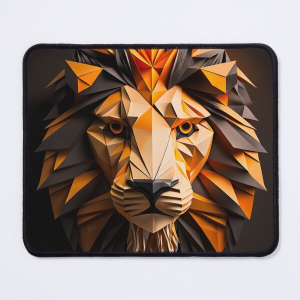 Item preview, Lion head, paper craft, origami, folding, decoration, design designed and sold by Crea79.