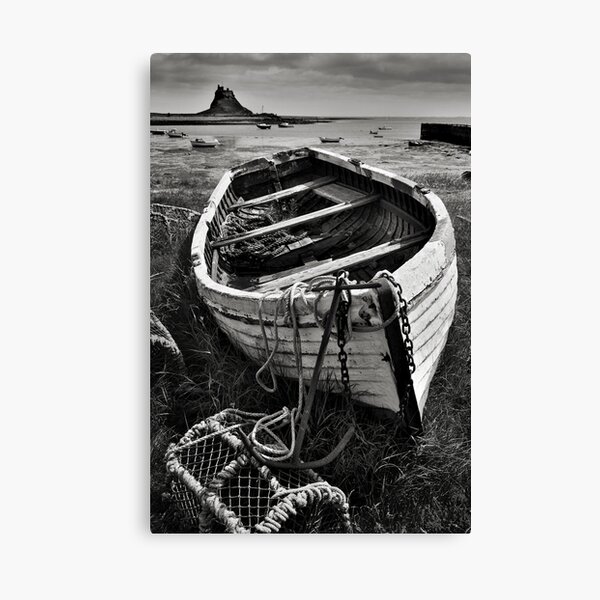 Old boat and lobster pots - Lindisfarne (Holy Island), Northumberland Canvas Print