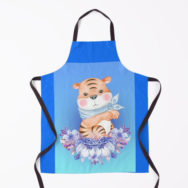Item preview, babytiger cub on a blue background designed and sold by trickydee.