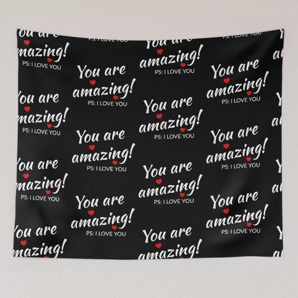 Item preview, Eres increíble, PD: Te amo (Edición negra) designed and sold by GlowtalkDesign.