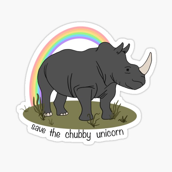 Item preview, Save the chubby unicorn  designed and sold by Thepaintedscale.