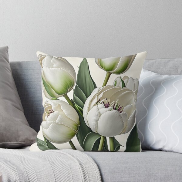 Aperçu de l'œuvre Fleurs de tulipes blanches créée et vendue par Vanover Designs.