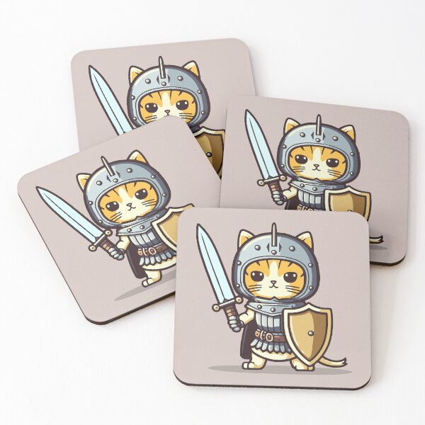 Item preview, Adorable Cat Knight || Medieval Kitten Warrior designed and sold by MadSwellDesigns.