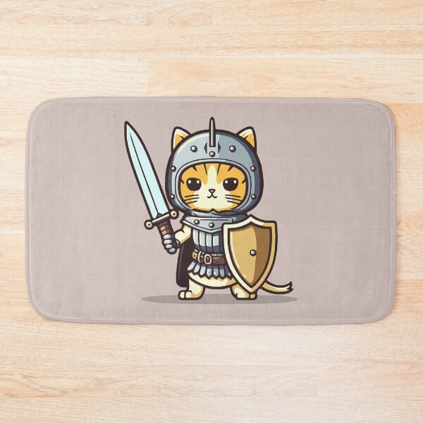 Item preview, Adorable Cat Knight || Medieval Kitten Warrior designed and sold by MadSwellDesigns.