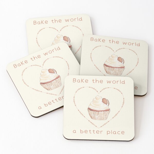 Item preview, Bake The World A Better Place. Hobby Baking Cupcake With Heart designed and sold by Rebel-Design.