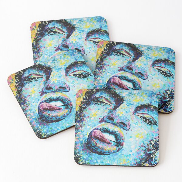 Item preview, Abstract Portrait Painting Stick Out Tongue Black Woman designed and sold by Silke Host.