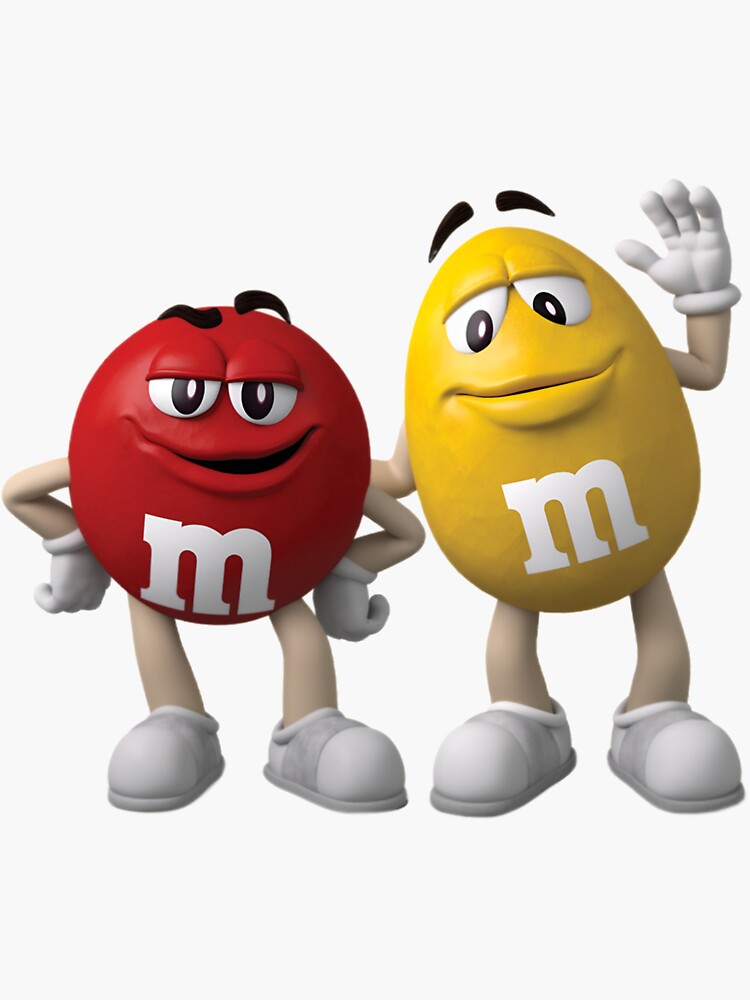 M and ms  Sticker for Sale by Designarty