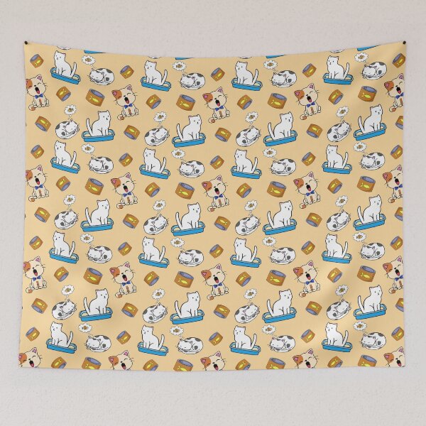 Item preview, Cute and Funny Cats Pattern designed and sold by NessiCreates.