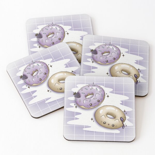 Item preview, Blackberry Kitty Donuts designed and sold by WisteriaMoth.
