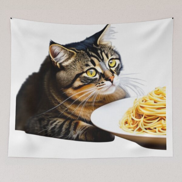 Item preview, Cat Eating Spaghetti  designed and sold by Misaali5-4.