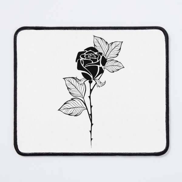 Item preview, black rose, black rose pattern, black, black and white, rose, designed and sold by Celebrationist.
