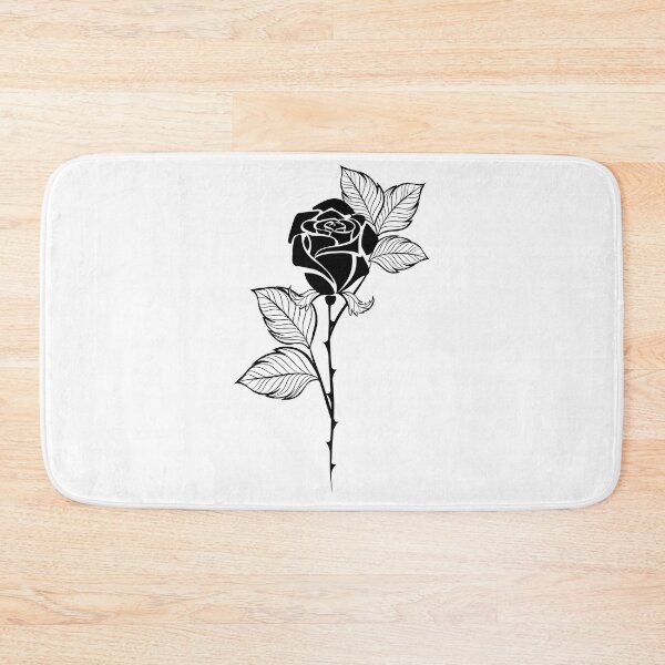 Item preview, black rose, black rose pattern, black, black and white, rose, designed and sold by Celebrationist.