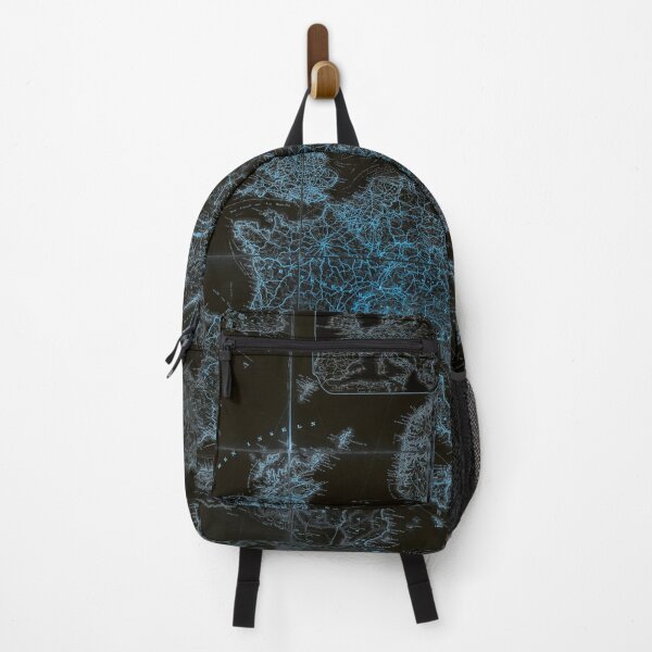 Item preview, Vintage dark glowing map of Europe. Ancient black blue map designed and sold by Long Exposure.