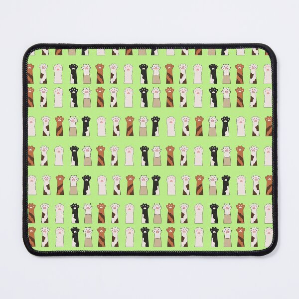 Item preview, Cute Cat Paws Pattern in Green designed and sold by NessiCreates.