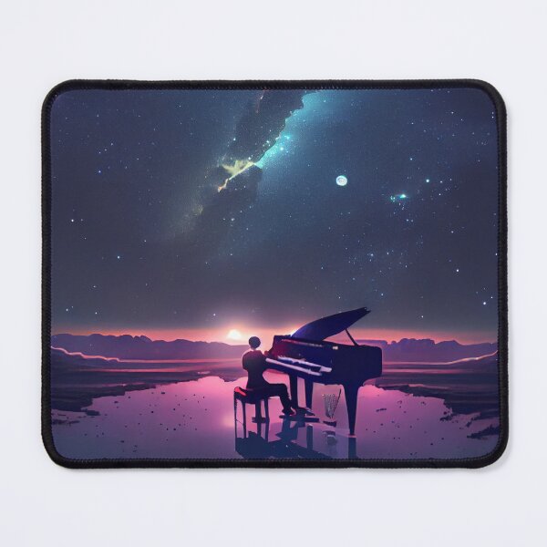 Aperçu de l'œuvre Composition galactique pour piano dans l'espace créée et vendue par Intrepix.