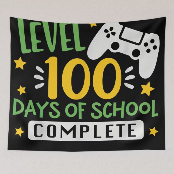 Item preview, Level 100 Days Of School Complete Gamer Video Games designed and sold by TrendsDesign	 ⭐⭐⭐⭐⭐.