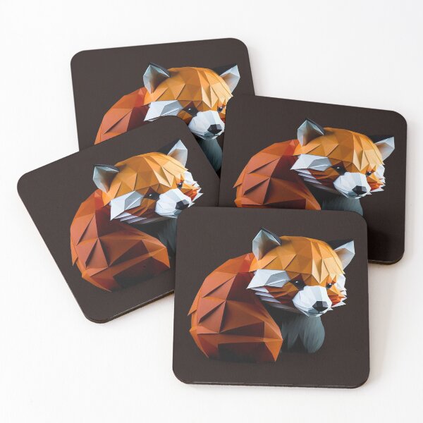 Artikelvorschau, Kopf des roten Pandas, Papierhandwerk, Origami, Falten, Dekoration, Design entworfen und verkauft von Crea79.