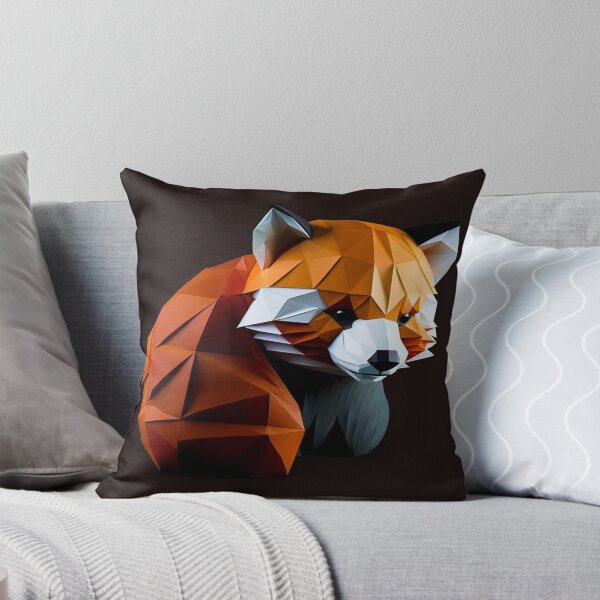 Artikelvorschau, Kopf des roten Pandas, Papierhandwerk, Origami, Falten, Dekoration, Design entworfen und verkauft von Crea79.