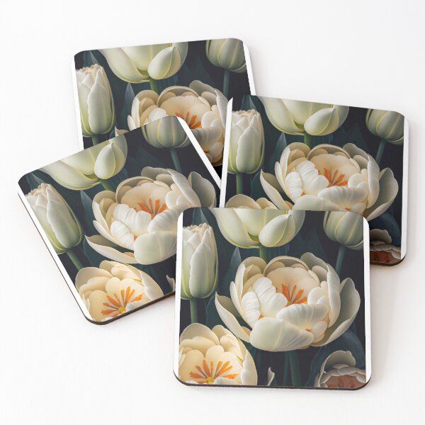 Item preview, White Tulips in bloom designed and sold by Intrepix.
