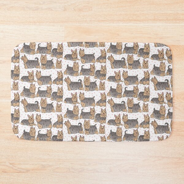 Item preview, Silky Terrier Dog cute illustration pattern silver and tan  designed and sold by Yarafantasyart.
