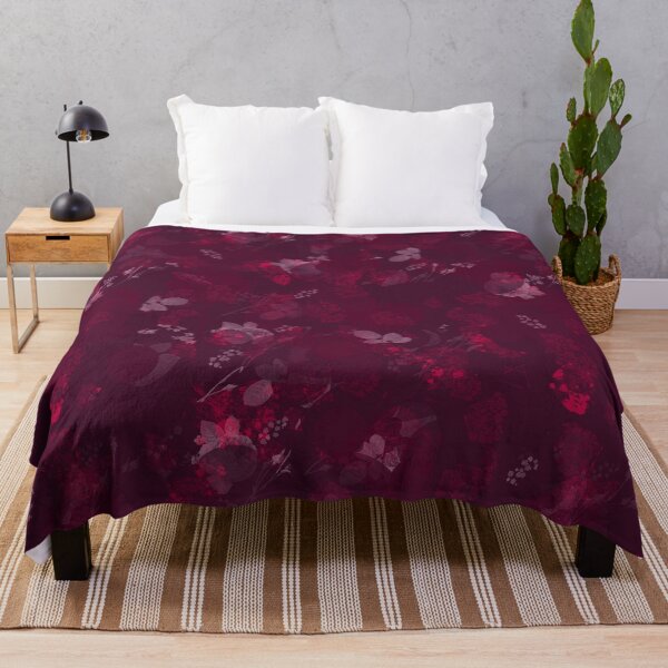 Item preview, Elegant Dark Magenta Red Floral Abstract Pattern designed and sold by tanjica.