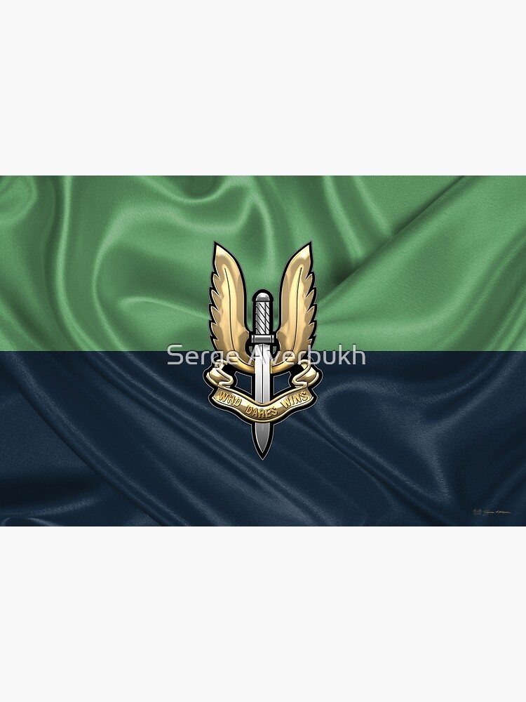 Special Air Service - SAS Badge over Unit Flag Art Print for Sale by Serge  Averbukh