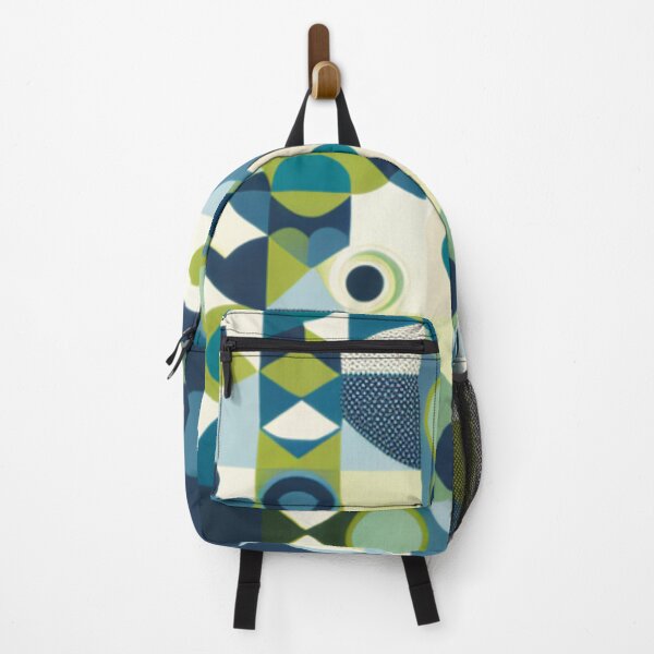 Item preview, Abstract geometric shapes in shades of blue and green designed and sold by Diamaber.