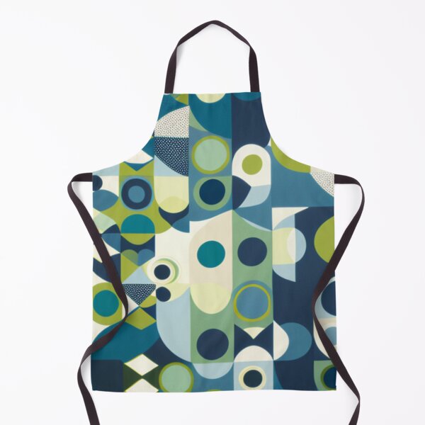 Item preview, Abstract geometric shapes in shades of blue and green designed and sold by Diamaber.