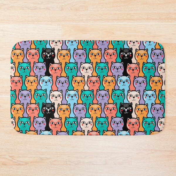 Item preview, Colorful Cat Pattern designed and sold by NessiCreates.