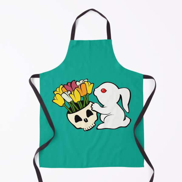 Item preview, killer bunny rabbit skull flowers tulips designed and sold by MiraNomegusta.