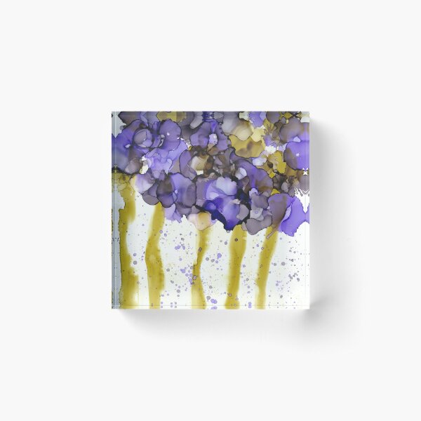 Aperçu de l'œuvre Bouquet violet abstrait, Art à l'encre d'alcool créée et vendue par creativewhispers.