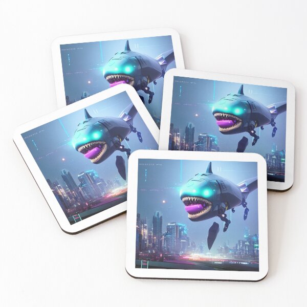 Item preview, Cyber Punk Shark designed and sold by tjstreasury.