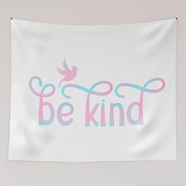 Item preview, Be Kind Ombre Pastel Pink Blue Motivational Quote Typography designed and sold by Cawaiico.