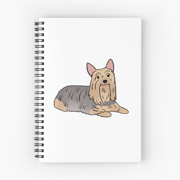 Item preview, Silky terrier cute dog illustration silver and tan designed and sold by Yarafantasyart.
