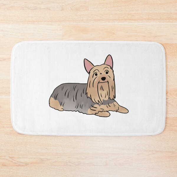 Item preview, Silky terrier cute dog illustration silver and tan designed and sold by Yarafantasyart.