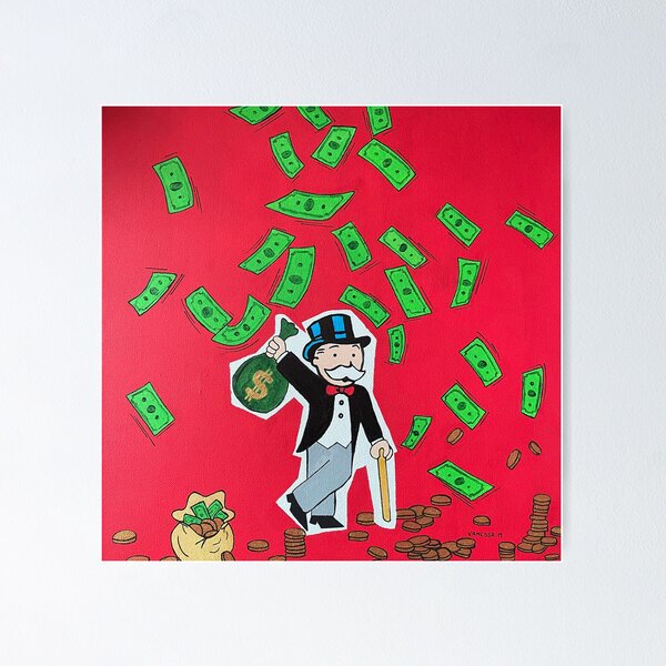 MONOPOLY MONEY MAN M&M Money Poster Modern Wall Art Print 