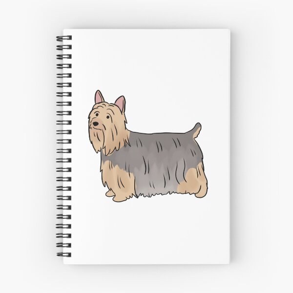 Item preview, Silky terrier cute dog illustration silver and tan designed and sold by Yarafantasyart.