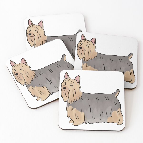 Item preview, Silky terrier cute dog illustration silver and tan designed and sold by Yarafantasyart.