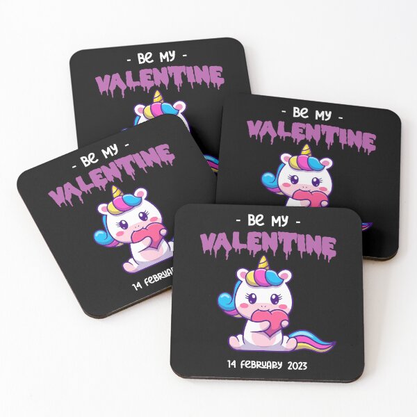 Item preview, Be my valentine cute unicorn 14 feb 2023 designed and sold by ALIENATIVED.