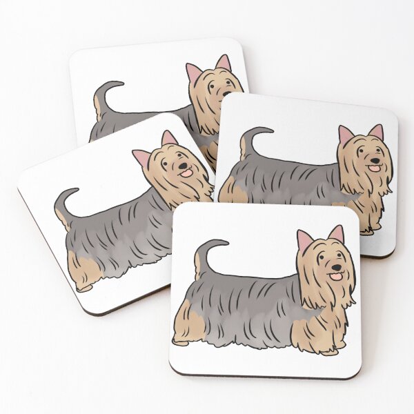 Item preview, Silky terrier cute dog illustration silver and tan designed and sold by Yarafantasyart.