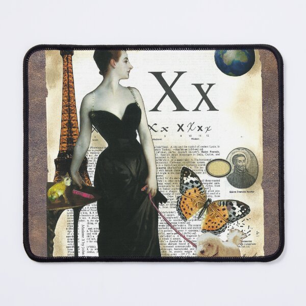 Item preview, Dictionary Collage Artsy Literary Decor "X" for Madame X designed and sold by KathyGrippi.