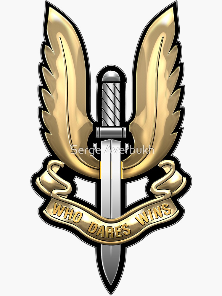 Special Air Service Sas Badge Over White Leather Sticker For Sale By Serge Averbukh Redbubble