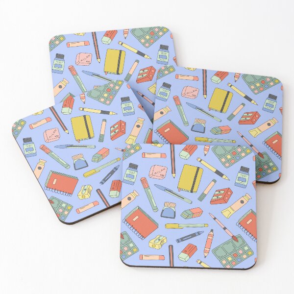 Item preview, Art supplies on light blue designed and sold by Muxune.