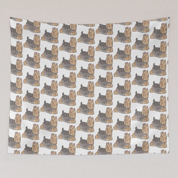 Item preview, Silky terrier cute dog illustration silver and tan designed and sold by Yarafantasyart.