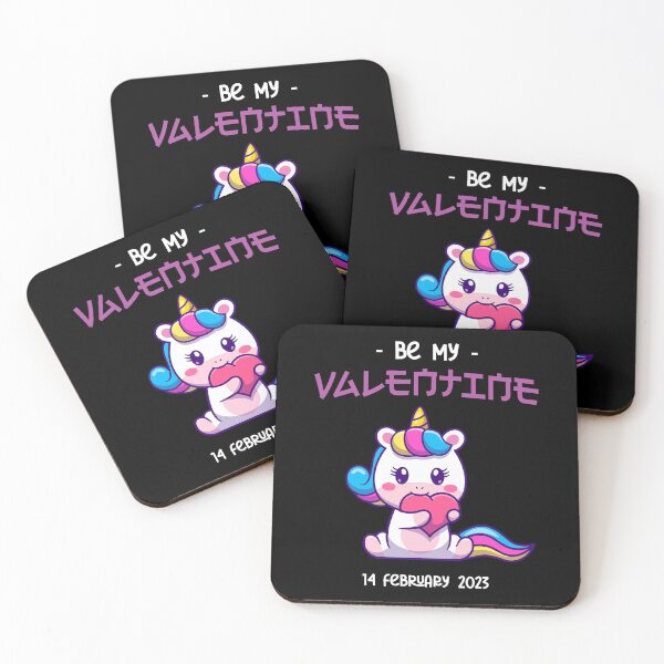 Item preview, Be my valentine cute unicorn 14 february 2023 designed and sold by ALIENATIVED.